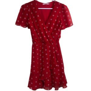 Mi Ami Red White Polka Dots Ruffled Dress